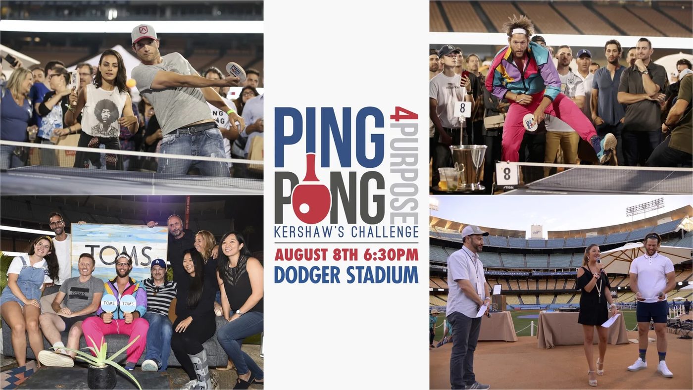 Ping Pong 4 Purpose event collage, Dodger Stadium, August 8th